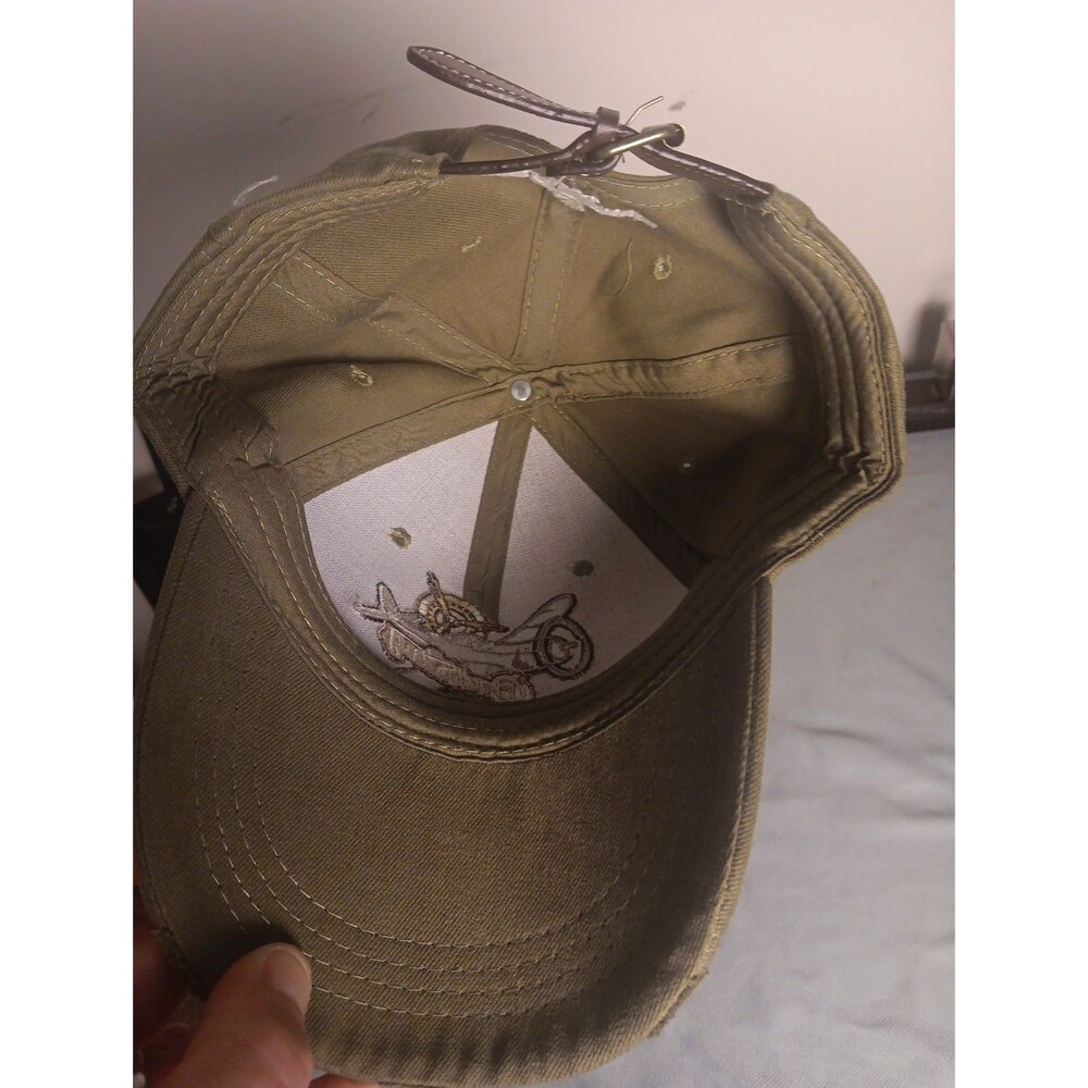 Breitling Watch Hat Cap Men Green Airplane Pilot Aviator Distressed Strap Back - Picture 11 of 11
